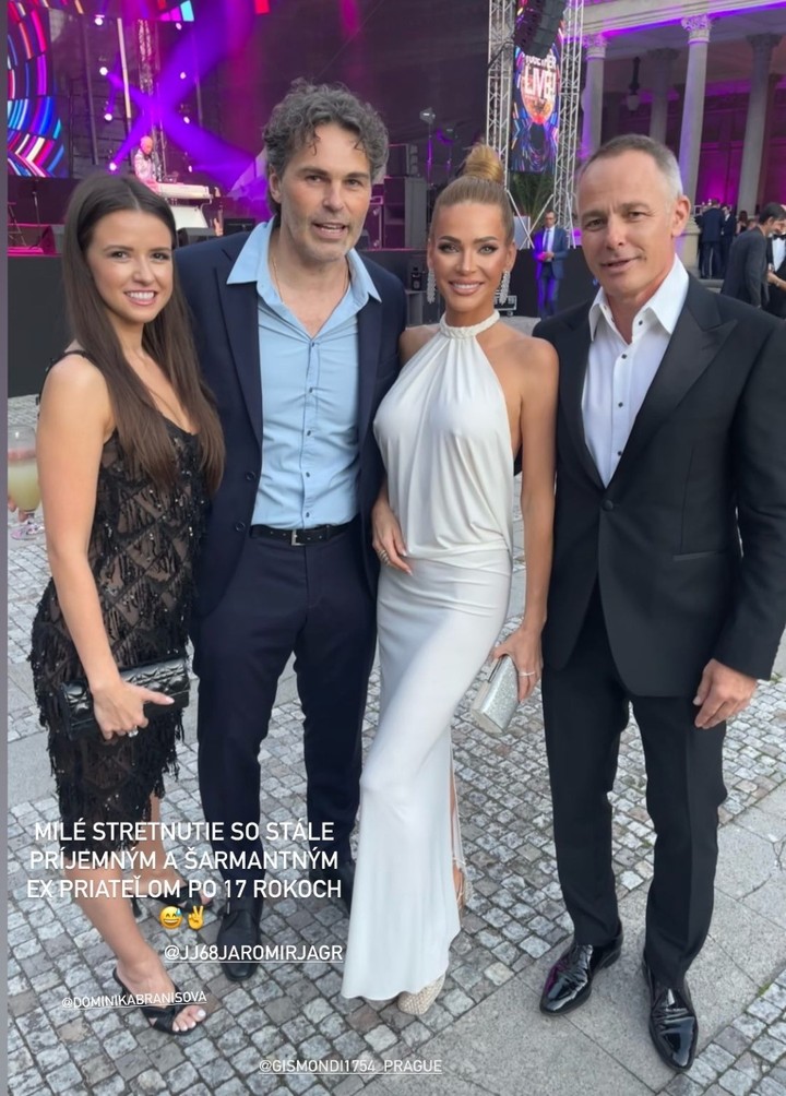 Andrea Verešová a Jaromír Jágr